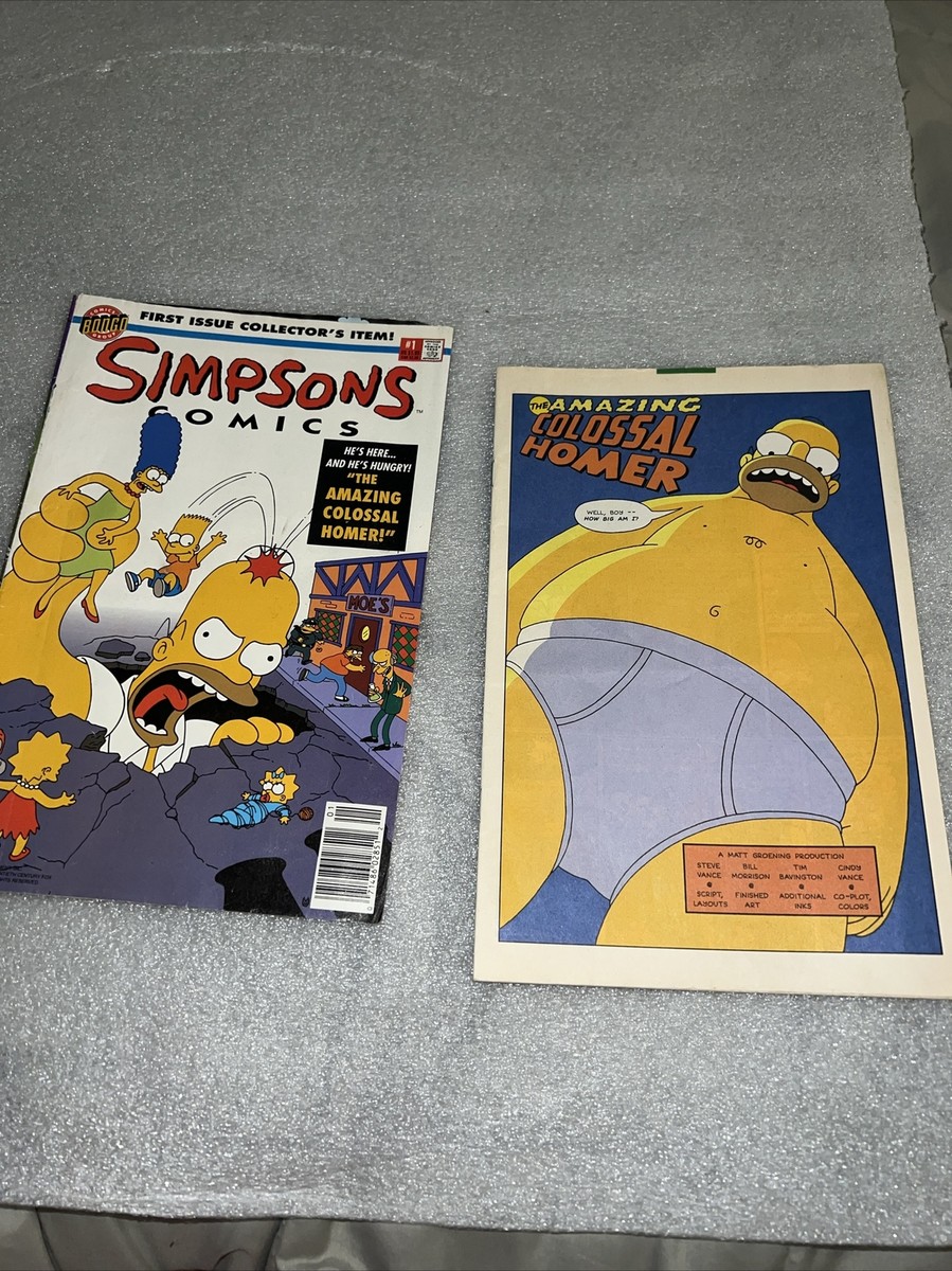 SIMPSONS COMICS # 1 first issue collector's item Cover& Back Page