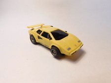 TYCO  LAMBORGHINI COUNTACH Slot Car with Running Chassis   YELLOW 