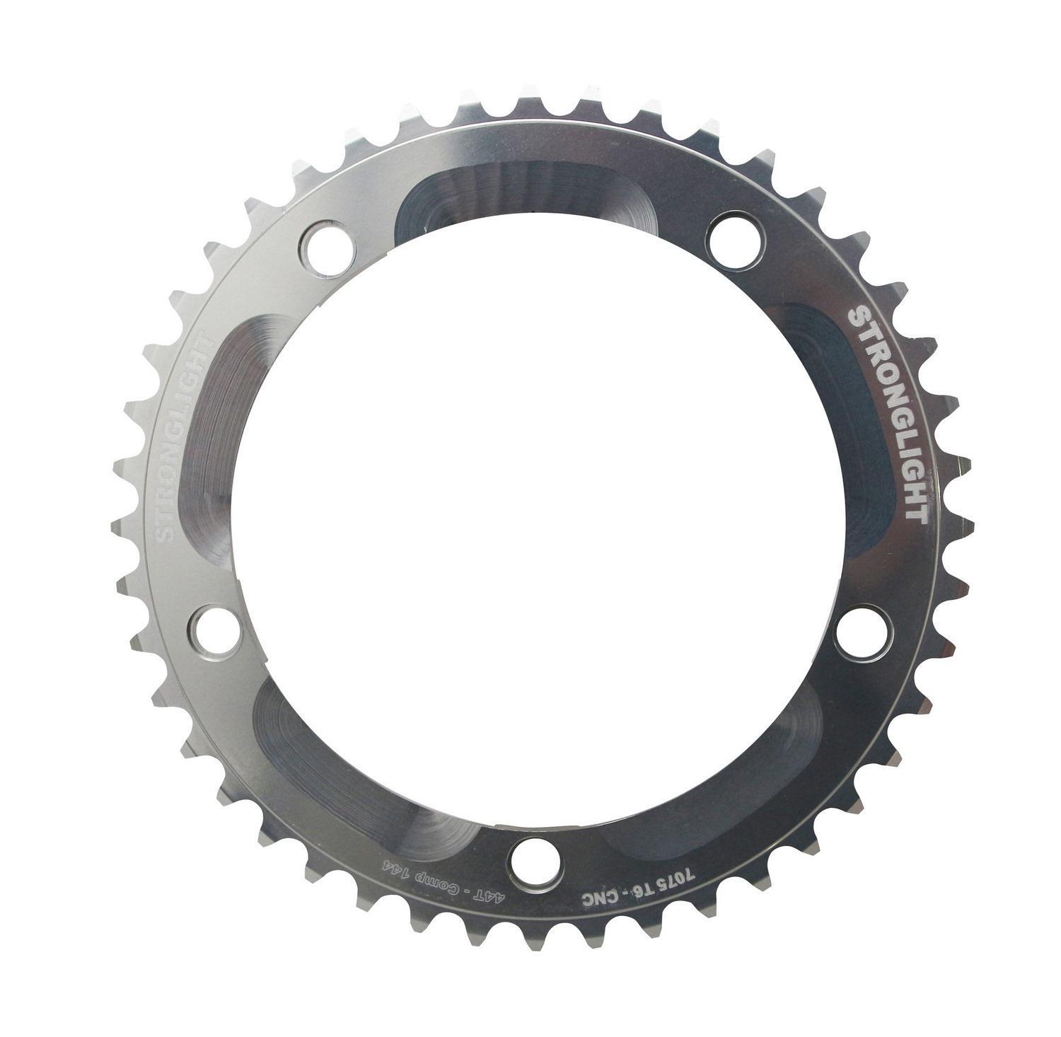 Plateau piste 44T 144mm argent en aluminium pour chaine 1/8
