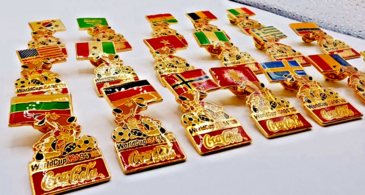 Coca Cola World Cup USA '94 Souvenir Lapel Pin Various Countries