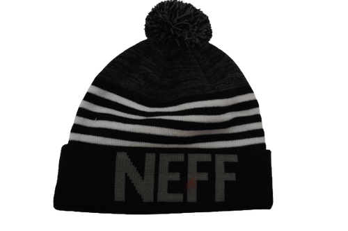 NEFF Mens Black Squad Pom Beanie One 