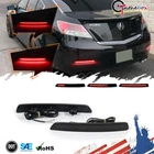 SMOKED LENS LED REAR BUMPER REFLECTOR BRAKE LIGHT LAMPS FIT 2012 - 2014 ACURA TL