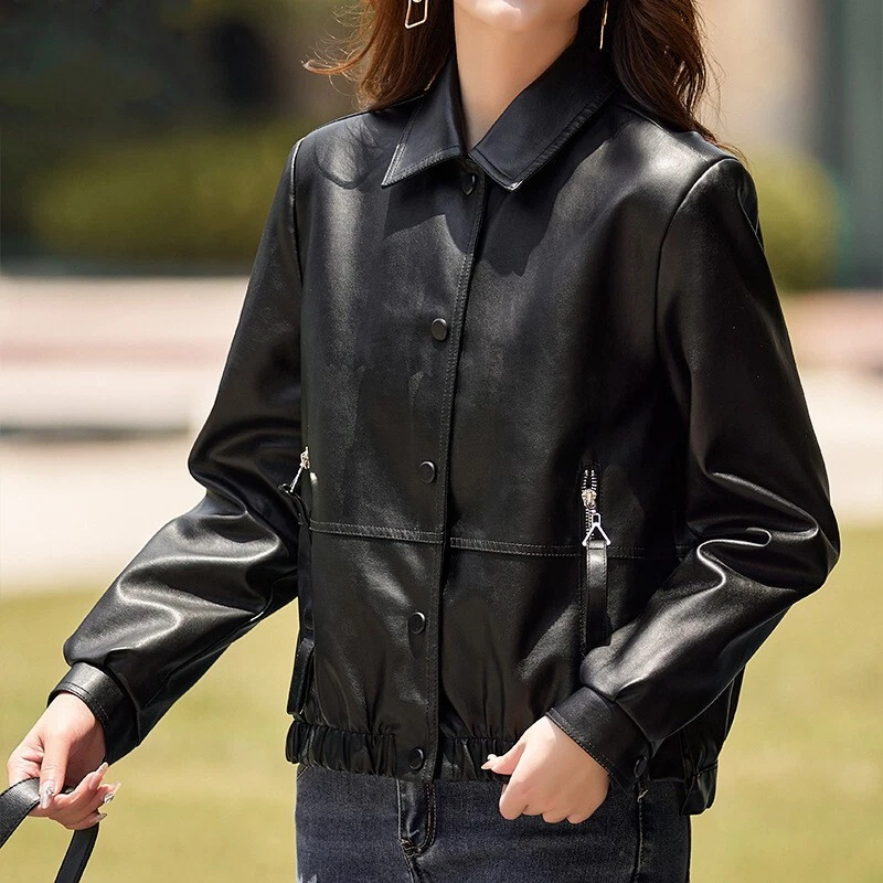 Leather jacket korean outlet style