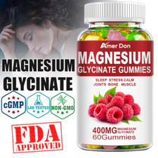 Magnesium Glycinate Gummies - Magnesium Supplements - Highest Potency 60 Gummies