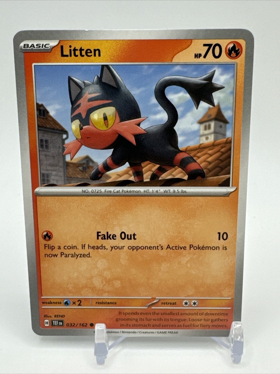 Pokemon Temporal Forces - LITTEN 32/162 Common Scarlet & Violet  |  eBay