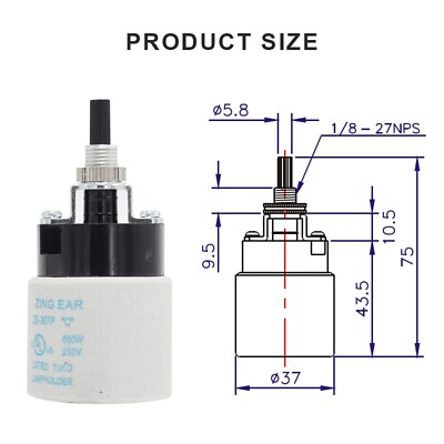 DRESS - Portalampada In Metallo E27 Con Interruttore E Serracavo Bianco 87678620 - Foto 8