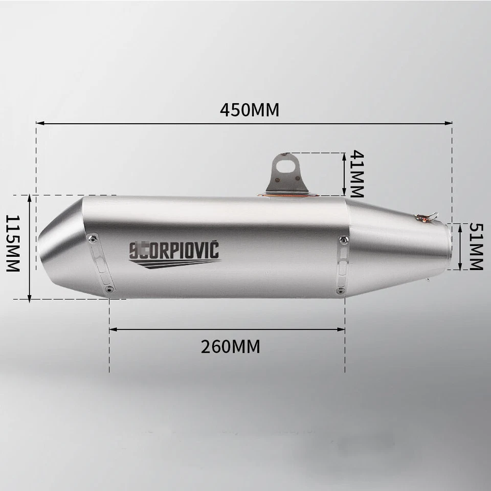 Para Suzuki DRZ400SM DRZ400S 2000-2023 Puntas de escape 450 mm Sistema de tubo de enlace de cabezal Foto 2 de 4