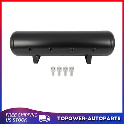 8 Gallon Air Tank Steel 9 Port For Air Suspension Horn Air Ride Compressor Kit
