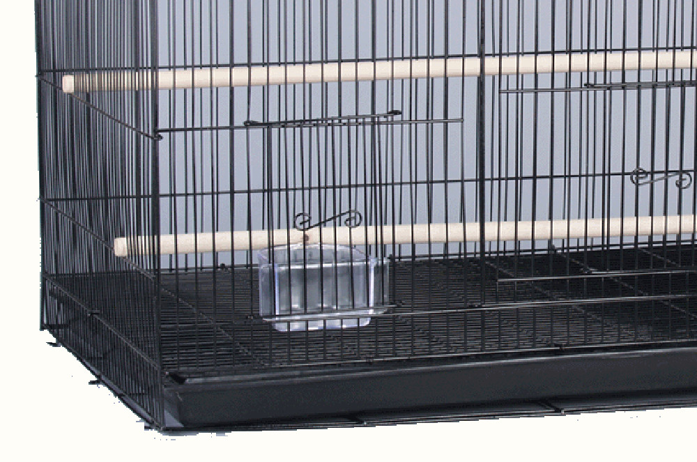 Feeder Cup Seed Water Bird Cage Seed Water Clear Plastic Feed Dish, Pack of 4  