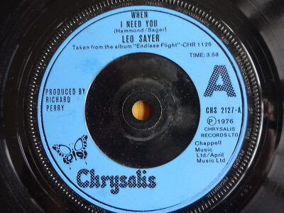 Leo Sayer When I Need You/I Think We Fell In Love Too Fast 7'' Record 1976 UK No1