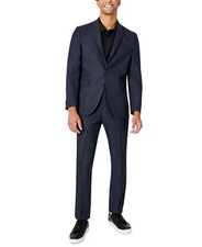 Kenneth Cole Reaction Men's Navy Birdseye Slim Fit Sport Coat 38R ymr1025