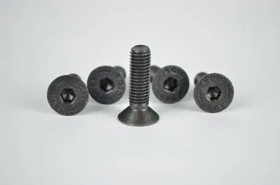 UK FASTENER SHOP LTD M6 x 35 mm Countersunk Head Screw Allen Key Bolt Socket Screw Black Steel 10.9