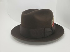 BAILEY CARSON FUR FELT HAT FEDORA CORDOVA BROWN MADE IN USA