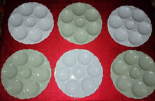 Vintage Sarreguemines Set of 6 Oyster Plates French Majolica