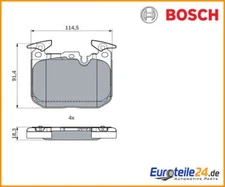 Brake pad set, disc brake Bosch 0986494947 for BMW 3 Series
