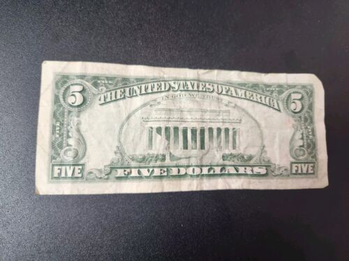 1985 $5 Five Dollar Bill - Picture 8 of 14