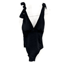 Kim Gravel x Swimsuits For All Tie Shoulder 1-Piece Suit Onyx Women's Size 2
