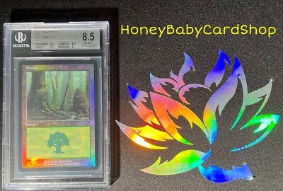 MTG Seventh Edition Foil 2001 Forest (329) BGS 8.5Q++ (B. Quad++)