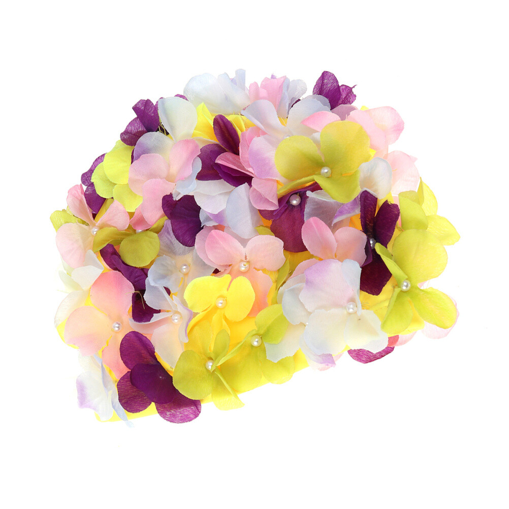 APL Cuffia da bagno donna fiori colorati cuffia da bagno cuffia da allenamento cappello bareheade