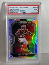 2020 Panini Chronicles TEE HIGGINS Prizm Black Rookie #PB10 RC Bengals PSA 9