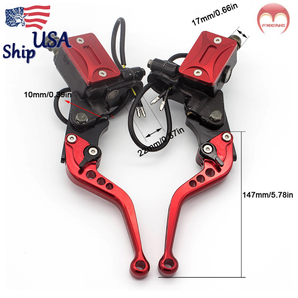 CNC Motorcycle Brake Clutch Master Cylinder Hydraulic Levers Universal