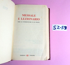 LIBRO RELIGIONE MESSALE E LEZIONARIO PER LE DOMENICHE E LE FESTE-ED.PAOLINE 1973