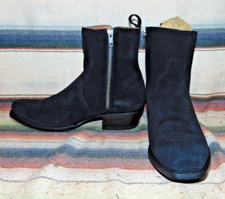 Mens Rujo The Reno Black Roughout Suede Leather Cowboy Boots 10 EE New in Box