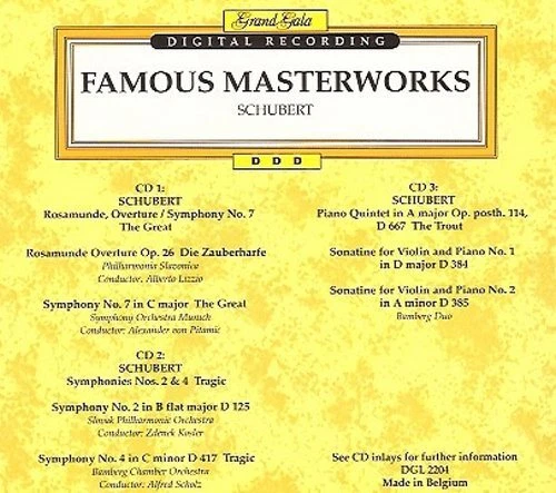 Franz Schubert: Famous Masterworks - 3 CD-Box, Alfred Scholz, Alberto Lizzio ... - Bild 2 von 2