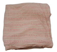 Mud Pie Pink Striped Circle Print Lightweight Baby Blanket Swaddle Viscose RARE