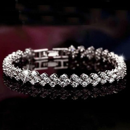 Tennis Armband Sport Zirkonia Strass Silber Gold Cubic Damen Mode Schmuck - Bild 3 von 10