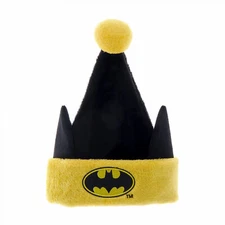 Batman Logo Santa Hat with Bat Ears Black