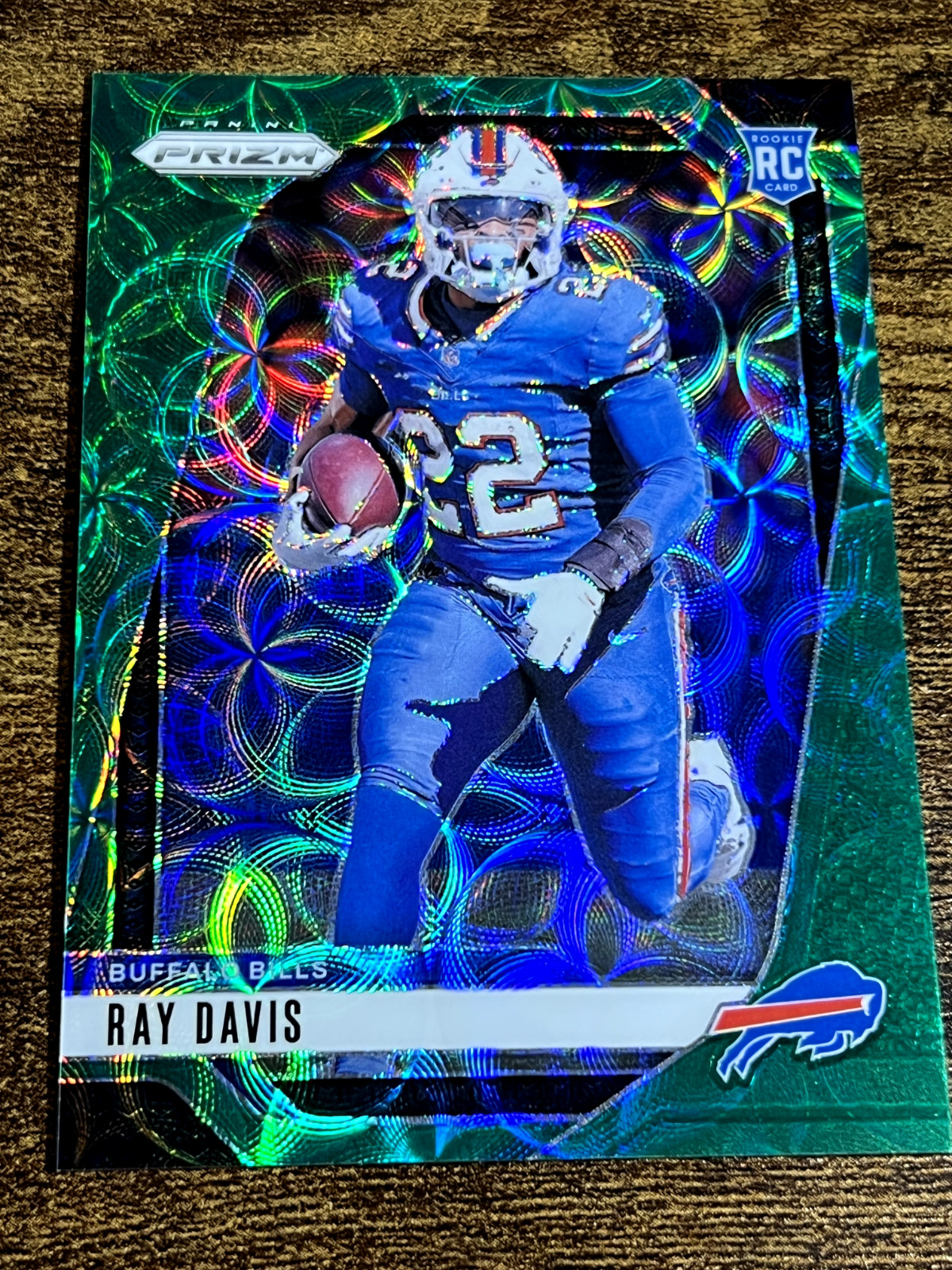 RAY DAVIS 2024 Panini Prizm Green Scope Refractor /75 Rookie RC #382