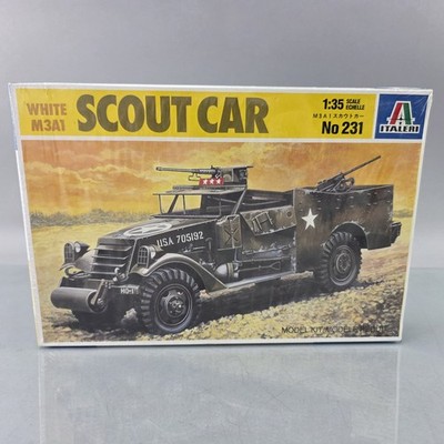 Italeri 231 1/35 White M3A1 Scout Car Plastic Model Kit Military Vehicle OPEN