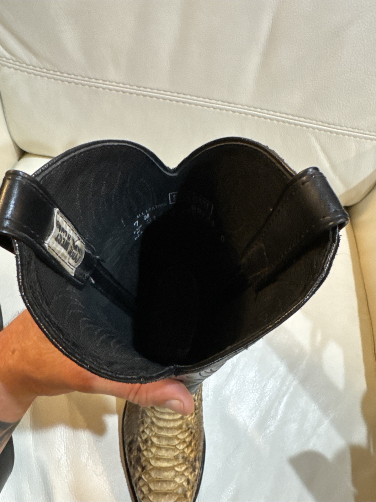 Code West Python Cowboy Boots 7 M Genuine Snakesk… - image 18
