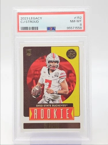CJ STROUD 2023 LEGACY DRAFT ROOKIE FOOTBALL OHIO RC PSA 8 Q5346