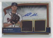 2011 Topps Finest Refractor Rookie Dual Relics /499 Mike Minor #68 Auto 4y4