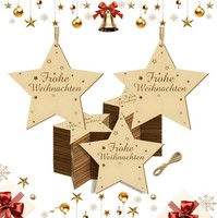 GeschenkanhäNger Weihnachten Holz Sterne AnhäNger FüR Geschenke Diy Deko