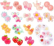 16 Pairs Clip On Earrings for Girls Kids Toddlers Dress Up Jewelry