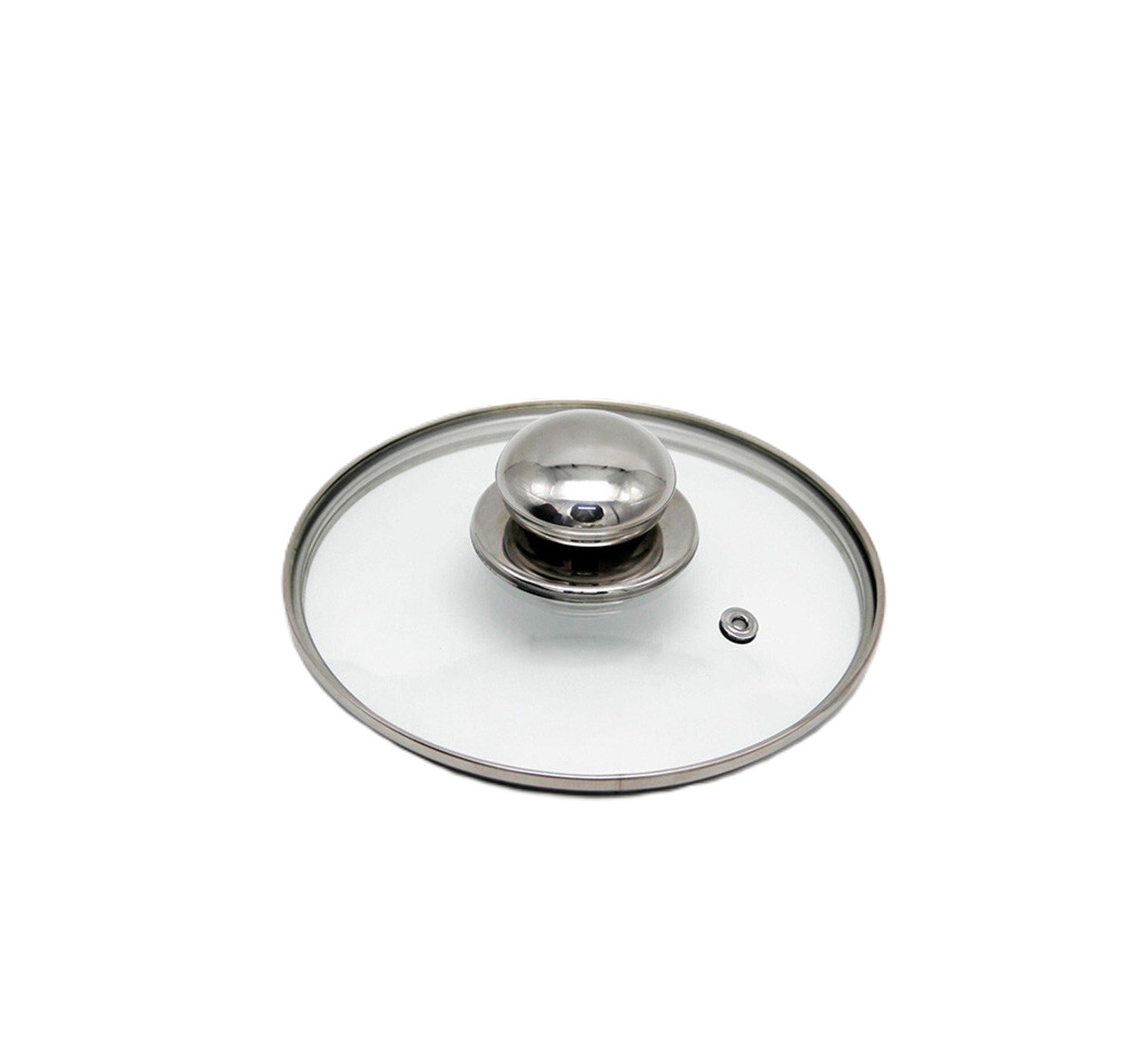 Michelino Universal-Стеклянная полка ø16 см mit Dampfauslass - Edelstahlknopf