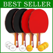 Tournament Quality 4-Paddle Ping Pong Set