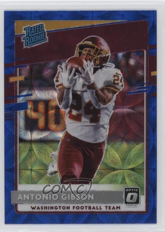 2020 Panini Donruss Optic Rated Rookies Blue Scope Prizm Antonio Gibson 0nr3