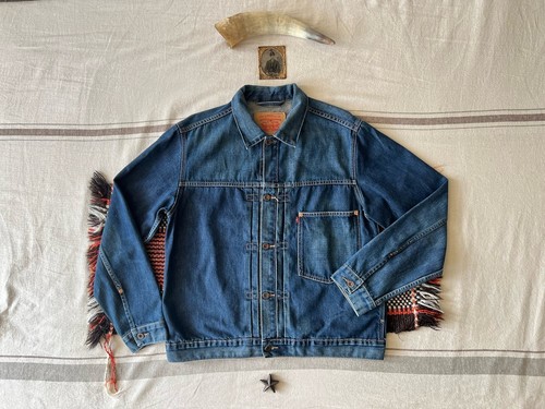 Levi’s Type 1 Jacket M Rare Open Pocket WW2 Repro 2000 Blue Denim LVC Style 46”