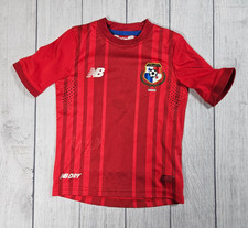 New Balance Panama Soccer Jersey FEPAFUT Kids YS Red Short Sleeve