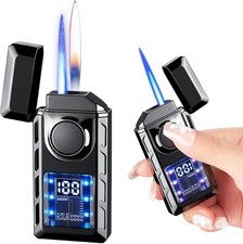 Electric Lighter Dual Arc Plasma USB Rechargeable Windproof Flameless AU Stock
