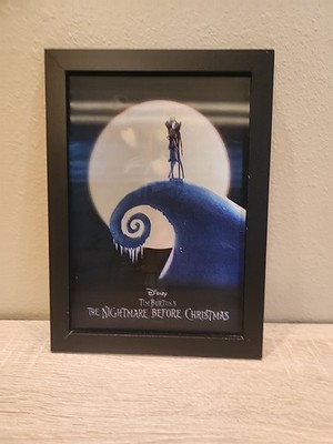Nightmare Before Christmas Jack & Zero Lenticular 3D Sign Frame