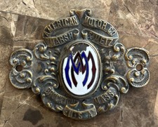 RARE Marsh & Metz American Motor Co Motorcycle 1905 Head Badge