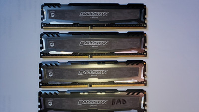 Crucial Ballistix 48Gb DDR4 2400Mhz Ram (BLS16G4D240FSB.16FBD) **One Bad Stick**