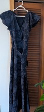 Lulus Navy Blue Floral Print Maxi Dress Medium M NWT Style 120D2180