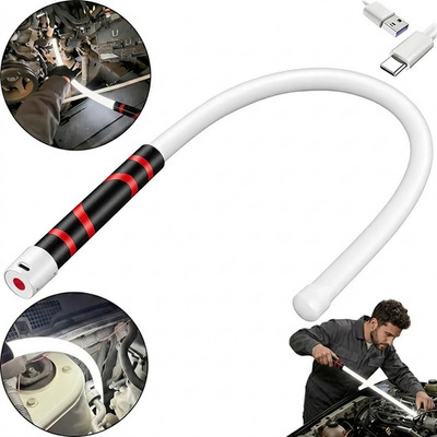 Flexible LED Flashlight Stick Bendable Work Light Mechanic Car Repair Inspection