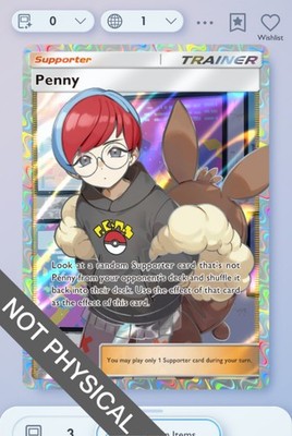 Pokemon TCG POCKET - Penny Full Art 2 , Paldean Wonders, English